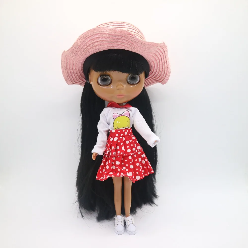 Черная кожа Обнаженная кукла blyth Модная Кукла фабричная подходит для DIY черных
