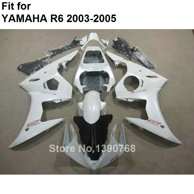 MOTOMARTS 7 Бесплатные подарки Белый комплект обтекателей для Yamaha YZF R6 2003 2004 2005