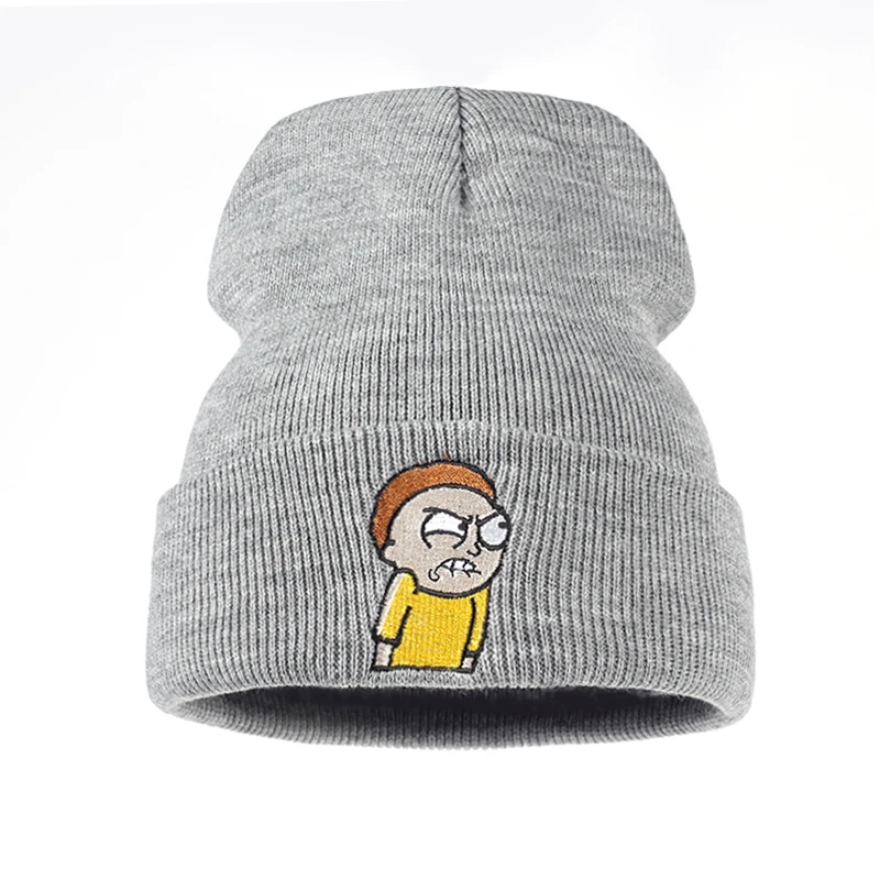 Rick and marty, зимние вязаные шапки, Rick Beanie, уличная, лыжная, вязаная шапка, Skullies, американское аниме, хлопок, Pickle Rick, Get Schwifty