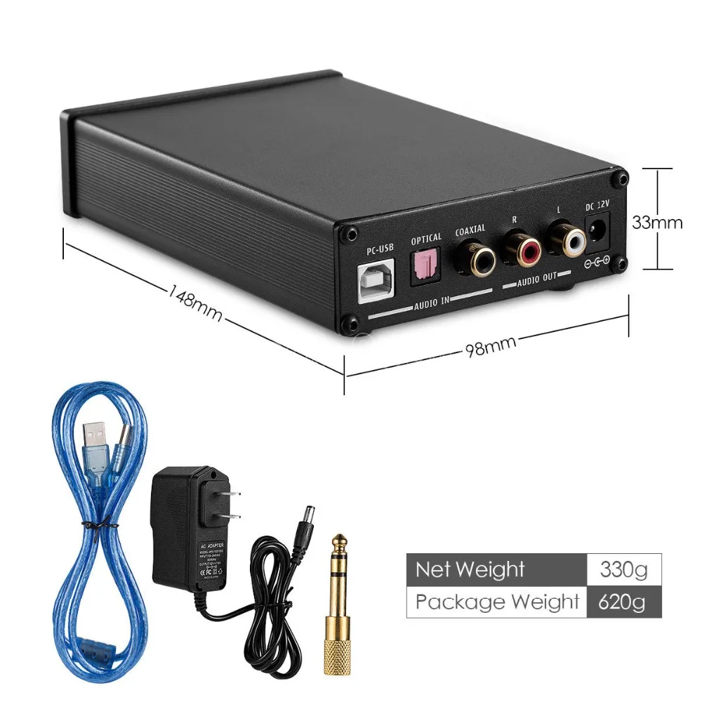 Nobsound мини ЦАП конвертер 192 кГц оптический/коаксиальный/USB цифро-аналоговый адаптер усилитель для наушников HiFi