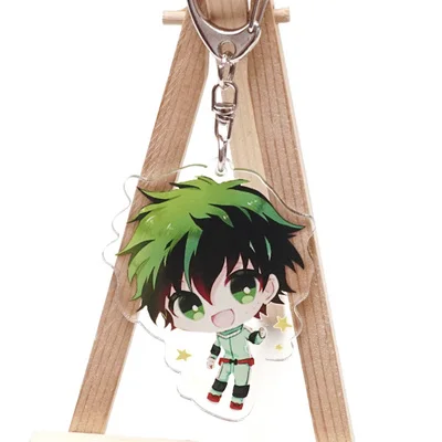 As picture My Hero Academy брелки Midoriya izku Bakugou кацуки украшения милый брелок для ключей Новые двухсторонние брелки - Цвет: As picture