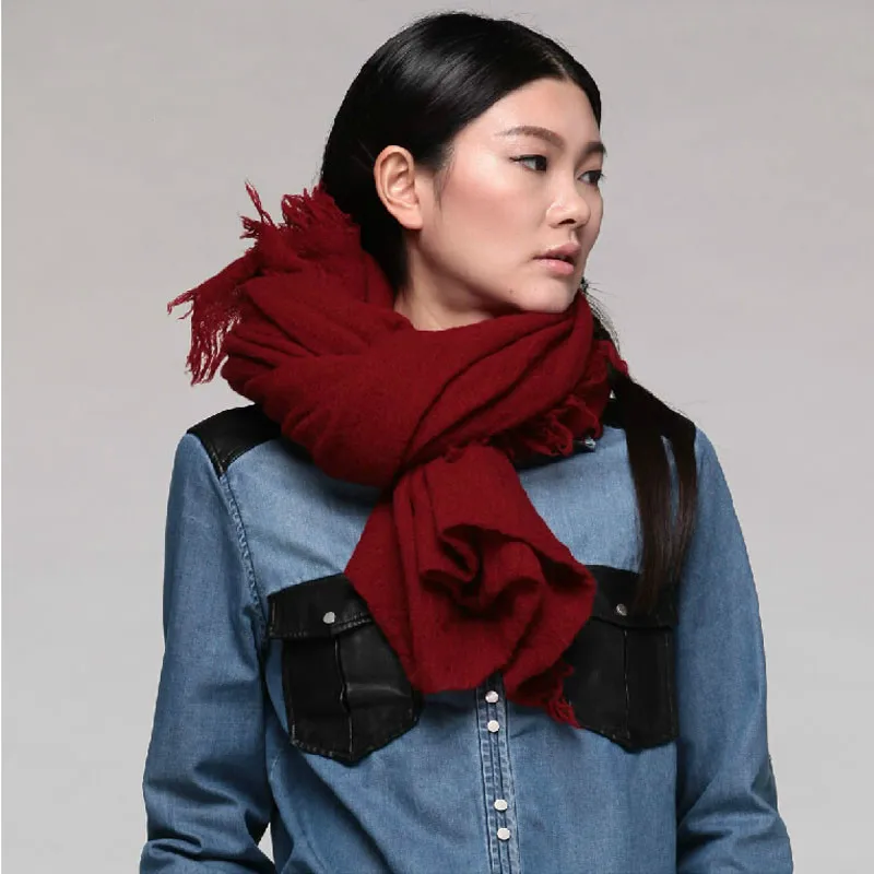 Бесплатная доставка 2017 модные шарфы из чистой шерсти Осень зима сохраняющие