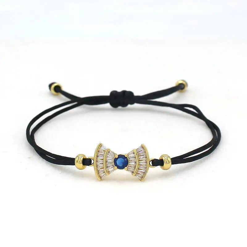 Женский браслет бант с микрозакрепкой из циркона|Браслеты шармами| |