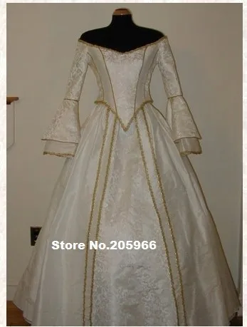 Выполненное на заказ викторианское свадебное платье времен Гражданской войны