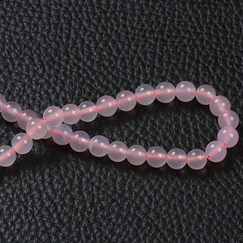 Бусины круглые из натурального розового агата 4/6/8/10 мм 15 дюймов|strand beads|strand