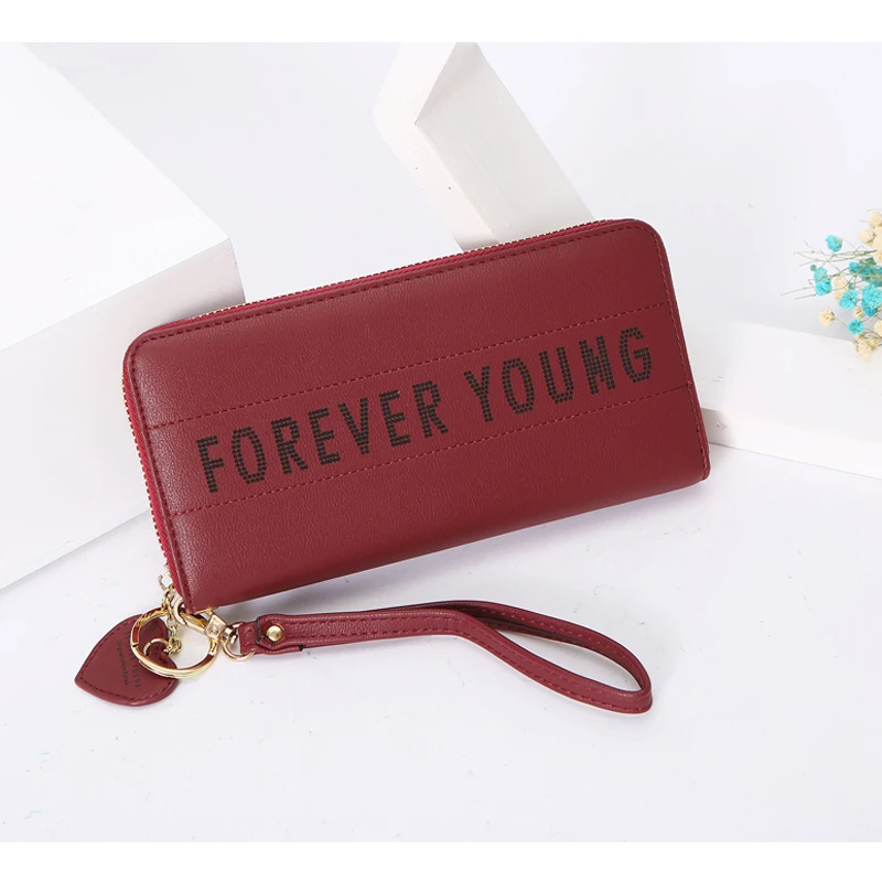 Forever Young сердце кулон браслет-кошелек женский буквенный клатч кошелек женский держатель для карт Дамский кошелек для монет и телефона сумка Новинка