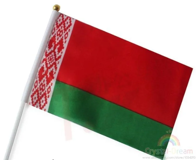 

14 * 21 cm Belarus hand signal waving flag small banner flags