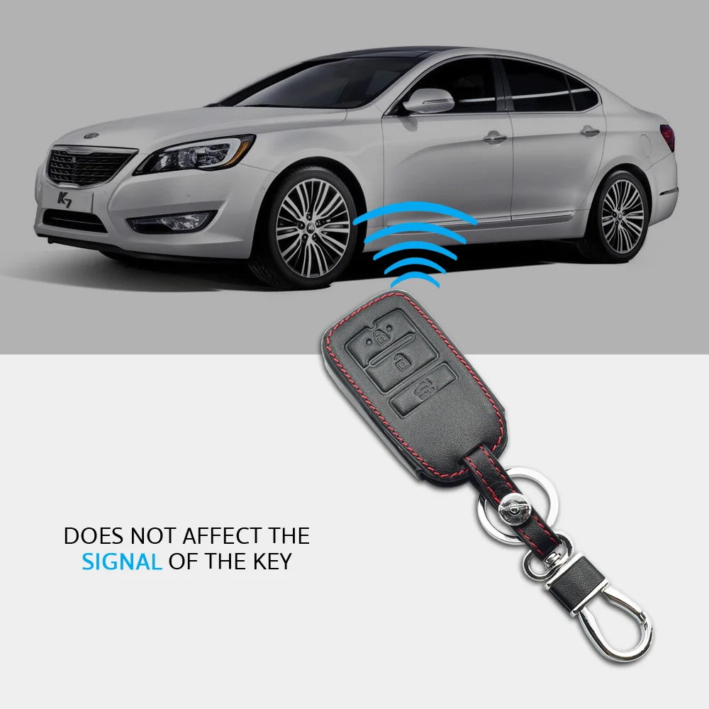 Кожаный чехол для автомобильного ключа Kia K900 K9 K7 Cadenza 2017 2018 2019 умный