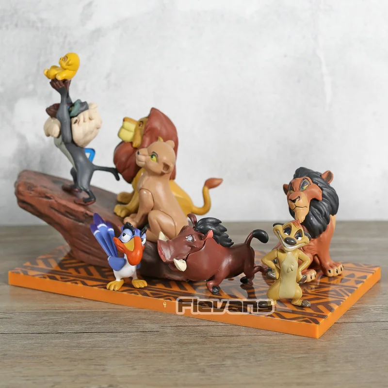 Лев Король Simba Mufasa Pumbaa шрам рафики Тимон ПВХ Фигурки игрушки 6 шт./компл. | Игрушки и