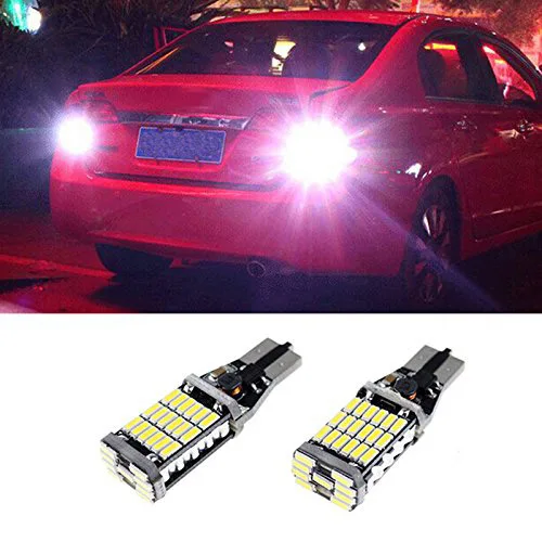 1Pcs Auto T10 T15 4014 45 SMD White W5W 12V Canbus Car side wedge LED Error Free Tail Parking Reverse Backup Marker Lamp Bulb. | Автомобили