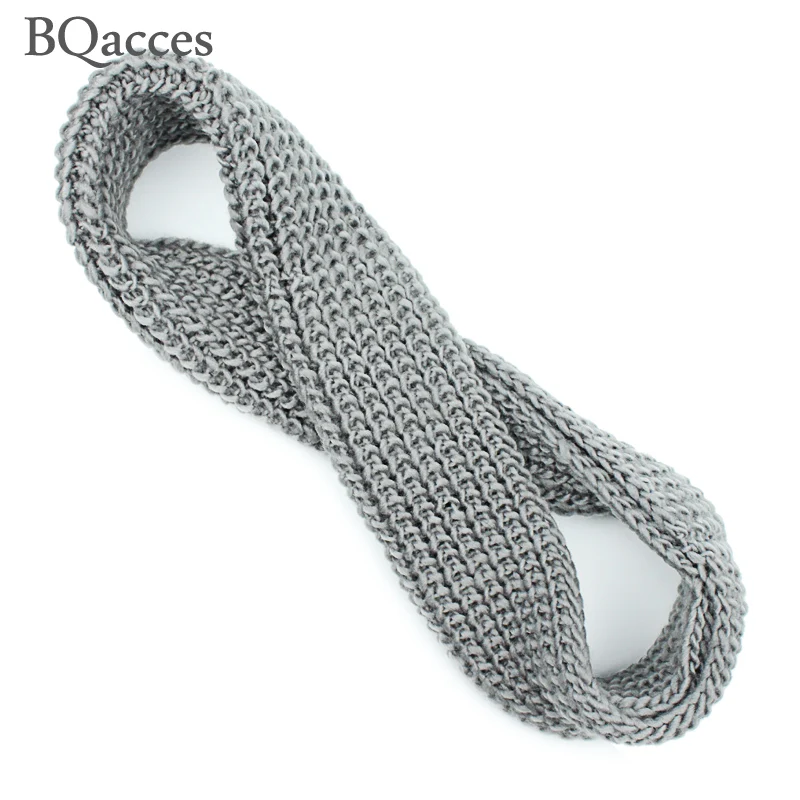 New women solid color chunky knitting wool snood infinity scarf winter neck warmer cowl collar circle scarves bufandas cuellos |
