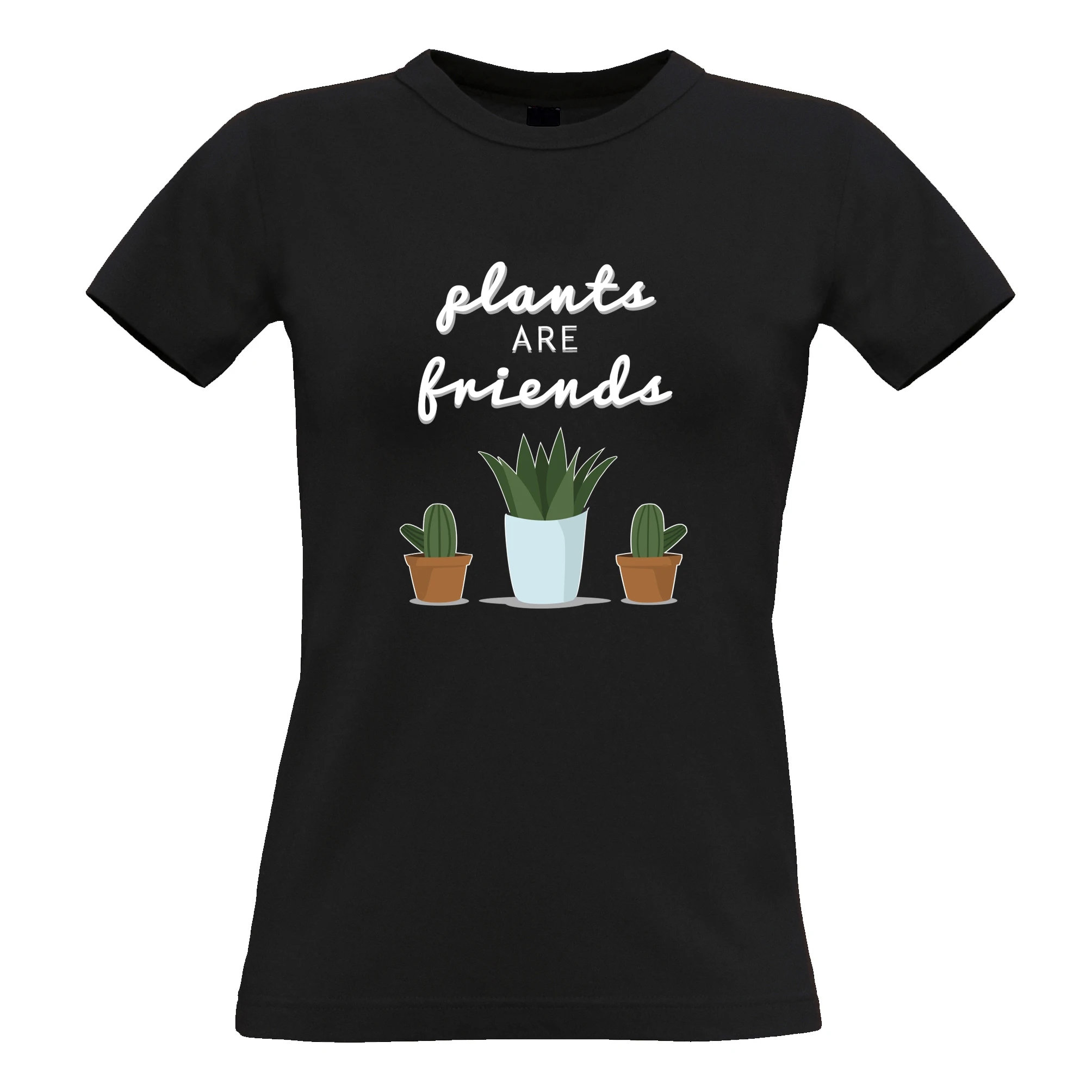 Мужская футболка с надписью Plants are Friends Повседневная модная унисекс|Мужские