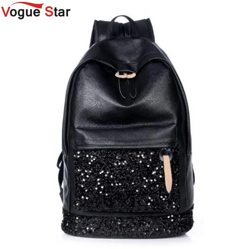 

Fashion Women Backpack Big Crown Embroidered Sequins Backpack Women Leather Backpacks High Quality Girls School Bags LB261