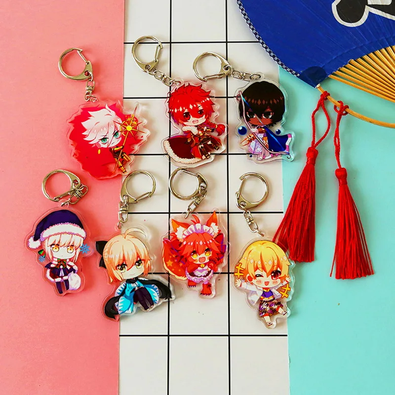 13 видов игры Fate/Grand заказ акриловый брелок FGO Kawaii милый персонаж Модель косплей