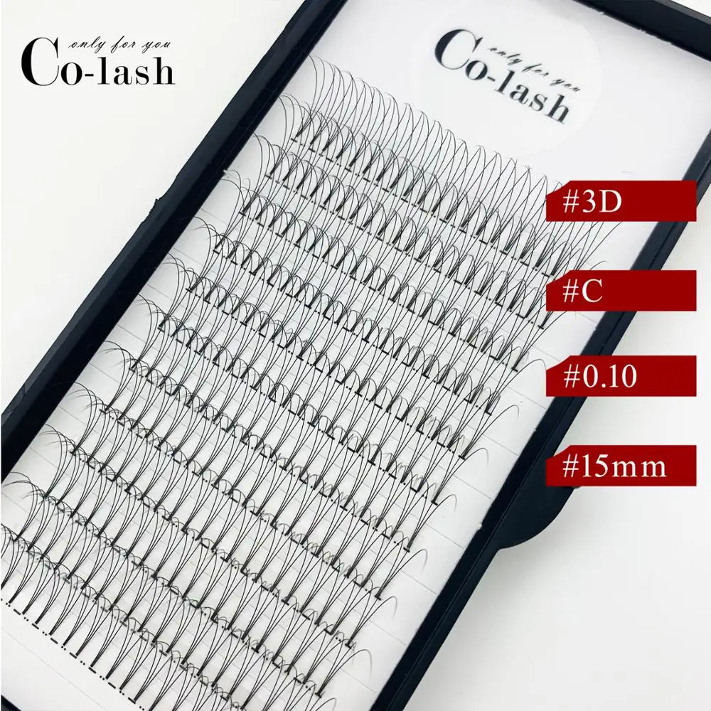 Colash русский объем цветные ресницы расширение D Curl предварительно сделанные вентиляторы ресниц Горячая индивидуальный ресниц расширения