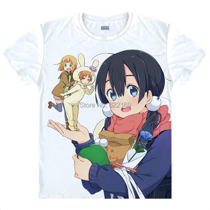 Футболка Tamako Market Dera Bird аниме японская знаменитая анимация Новинка летняя мужская