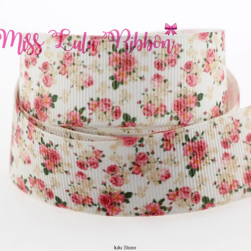 Лента Корсажная с цветочным принтом 6 75 мм 50 ярдов 3/8/9/1/25 мм|ribbon diy|printed grosgrain