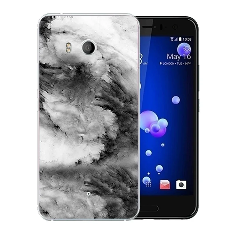 Модный чехол для HTC U11 силиконовый цветной с каменным узором телефона резиновая