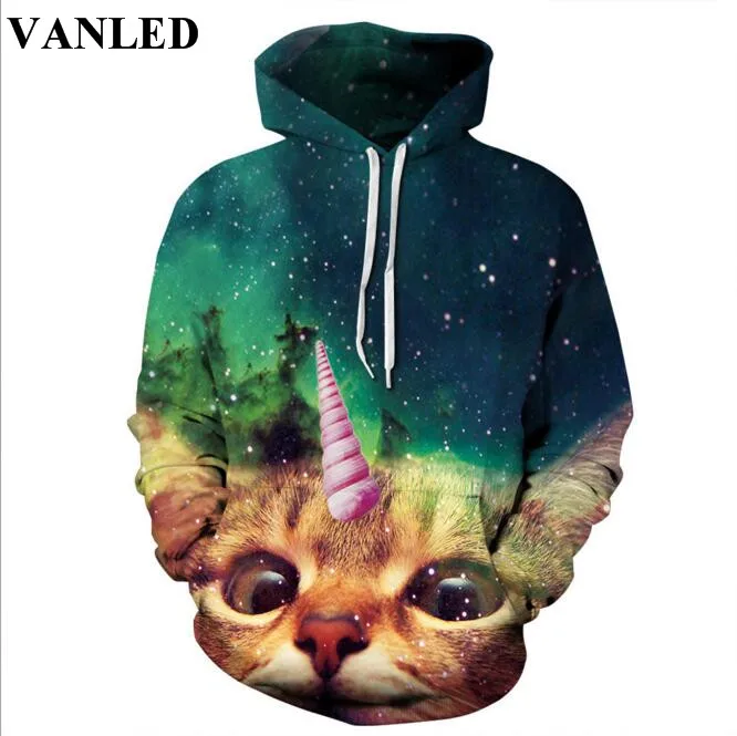 Vanled Новинка 2017 года Классные модные свитеры человек Толстовки с капюшоном