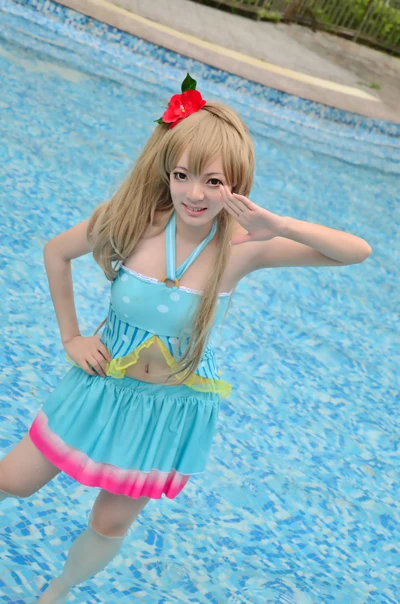 

Anime! Love Live Minami Kotori Lovely Bikini Swimsuit Cosplay Costume Summer Pool Party Beach Swimsuit