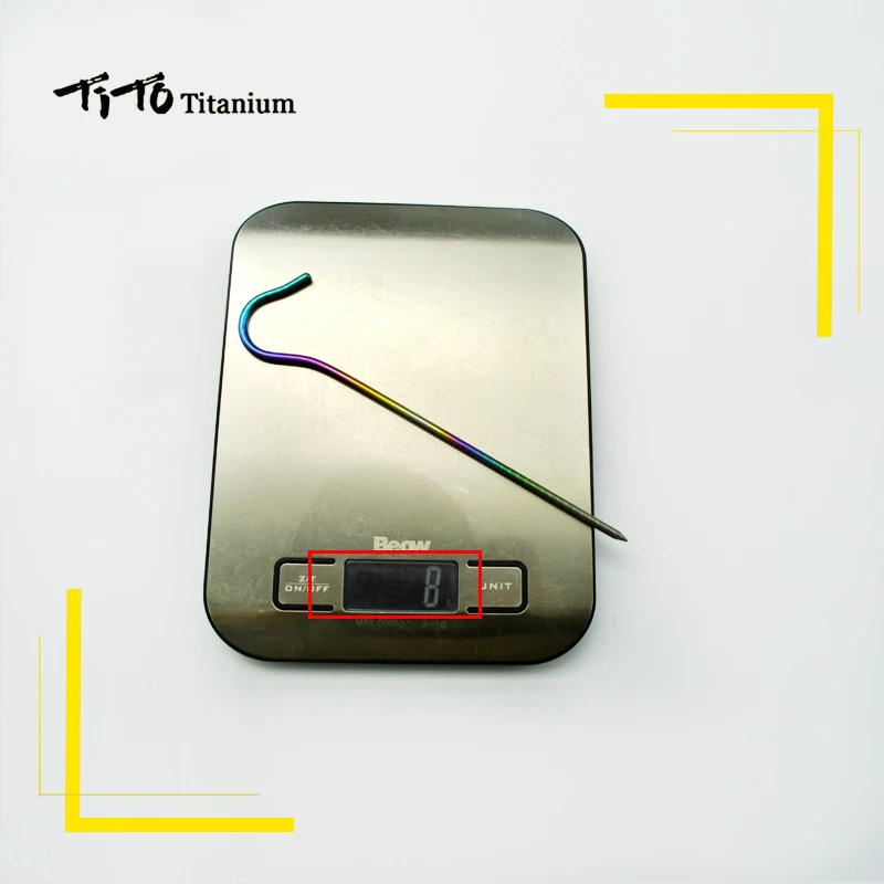 TiTo из титана для палатки кол 10 шт 3,5 мм Красочный титановый сплав Открытый Кемпинг титановая палатка колышек изгиб головы из титана для палатки ногтей