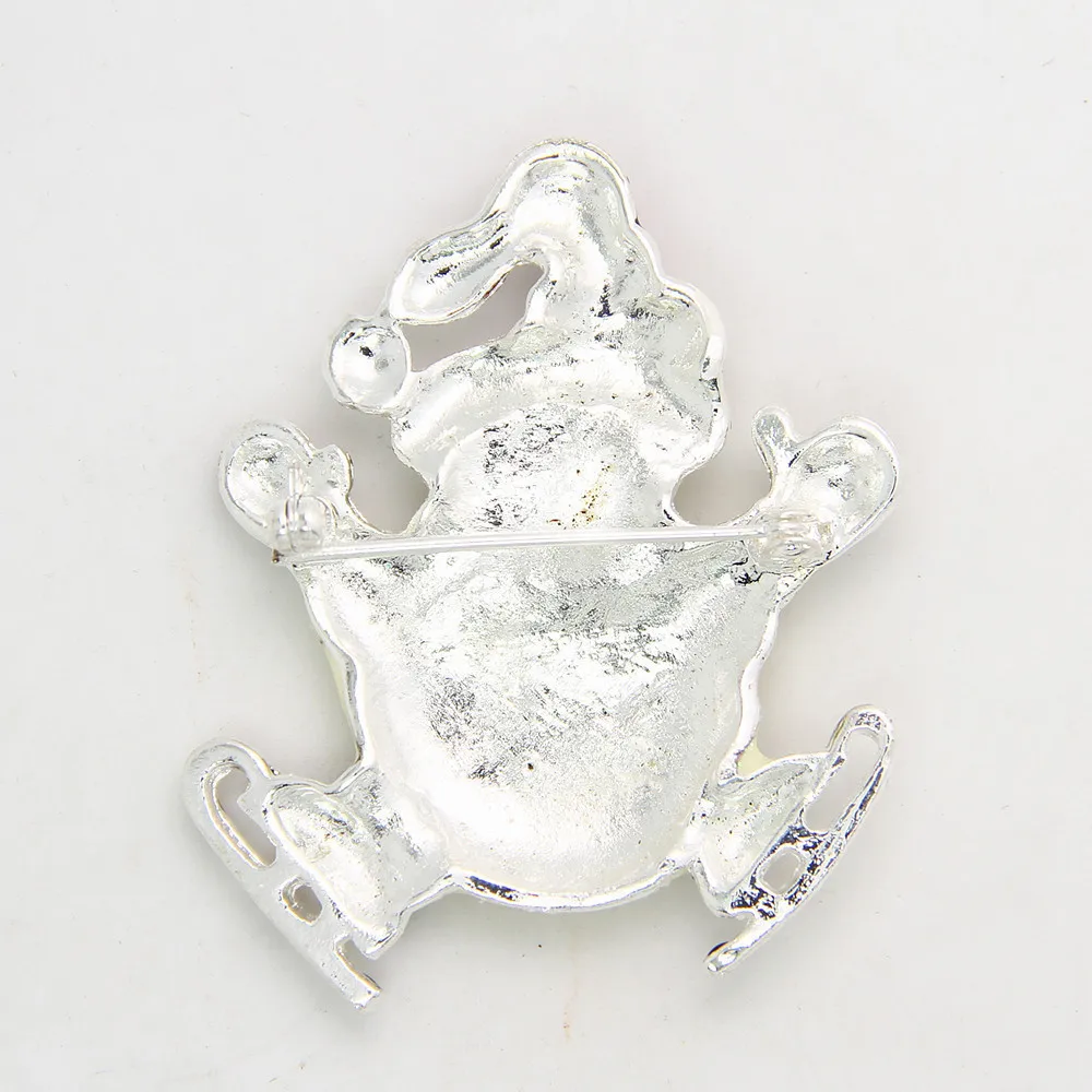 Модная Рождественская Подарочная шляпа из эмали Милая брошь Снеговик броши