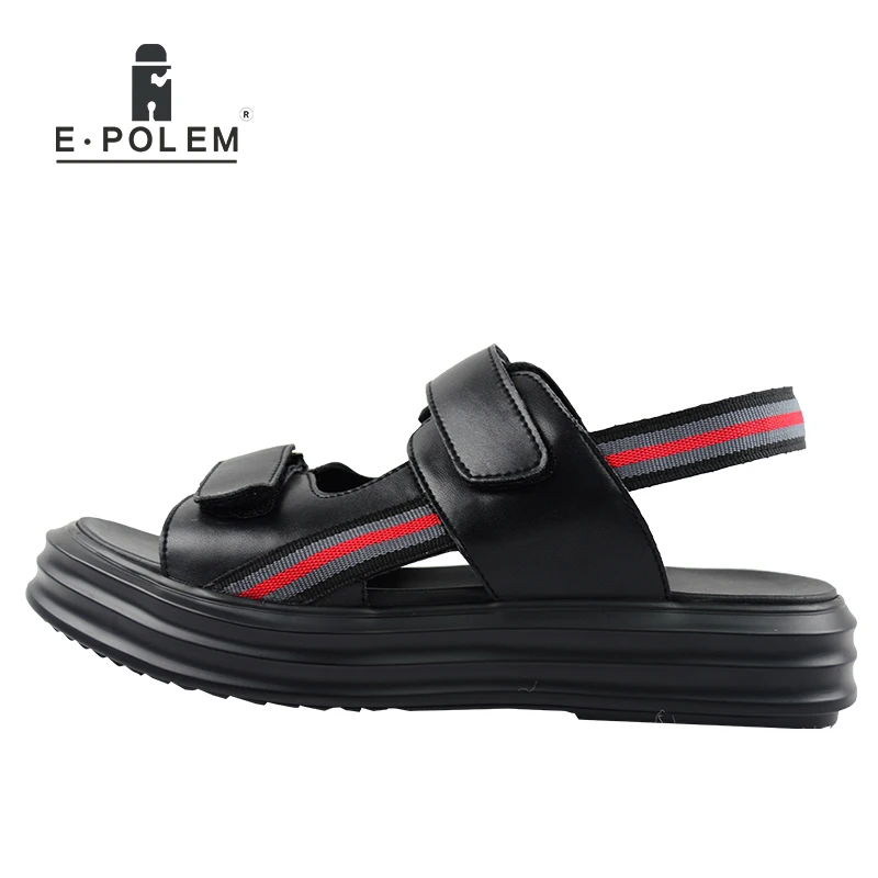 Новые модные дизайнерские мужские сандалии брендовые кожаные шлепанцы для