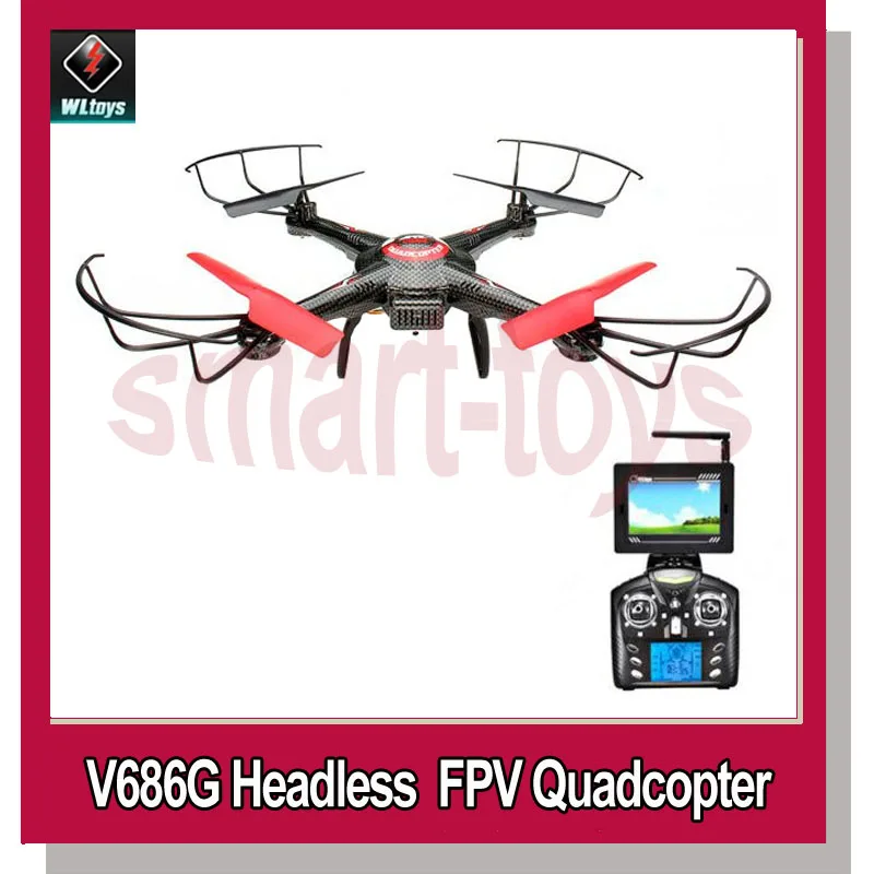 Квадрокоптер WLToys V686G 3 шт. дополнительная батарея 5 8G FPV Безголовый Дрон с камерой 2