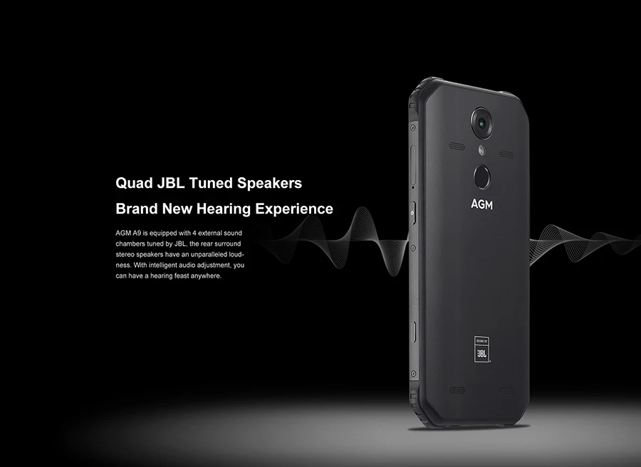 AGM A9 IP68 водонепроницаемый мобильный телефон 5,9" HD 18:9 4 Гб ОЗУ 32 Гб ПЗУ Qualcomm SDM450 Восьмиядерный 5400 мАч отпечаток пальца тип-c NFC