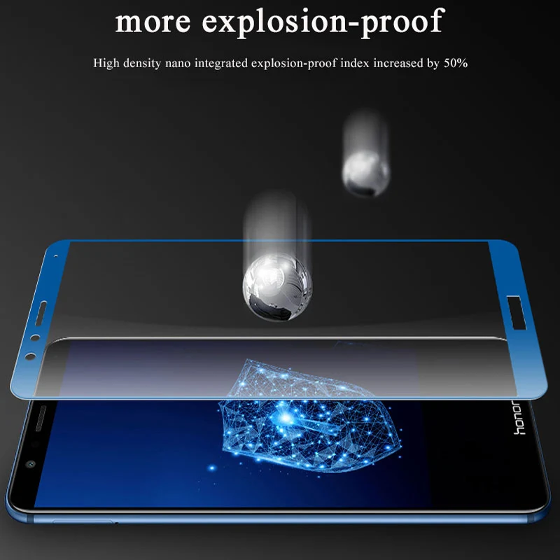 Закаленное стекло с полным покрытием для Huawei Honor 7X Защитное honor 8X|full cover|tempered glass
