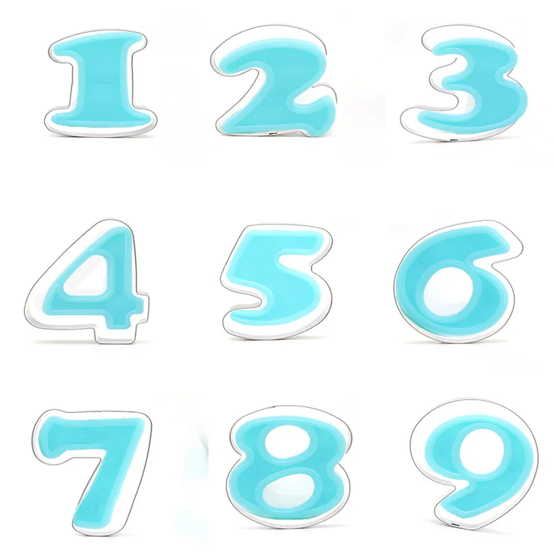 

Number 1-9 Cake Stainless Steel Creative Biscuits die Cutting Die Cake Cutting Model