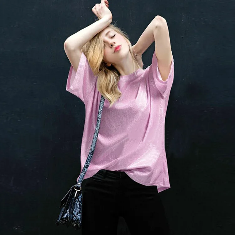 

XL-5XL women o neck short sleeve t shirt tops summer autumn casual leisure tops t shirt brand pure color loose tops plus size