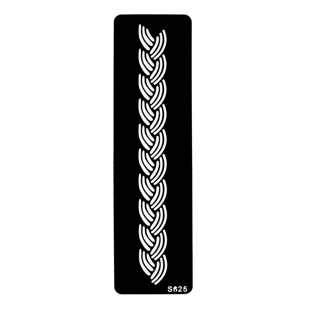 6 листов трафарет для татуировок с вырезами из хны веревка сетка узор браслет