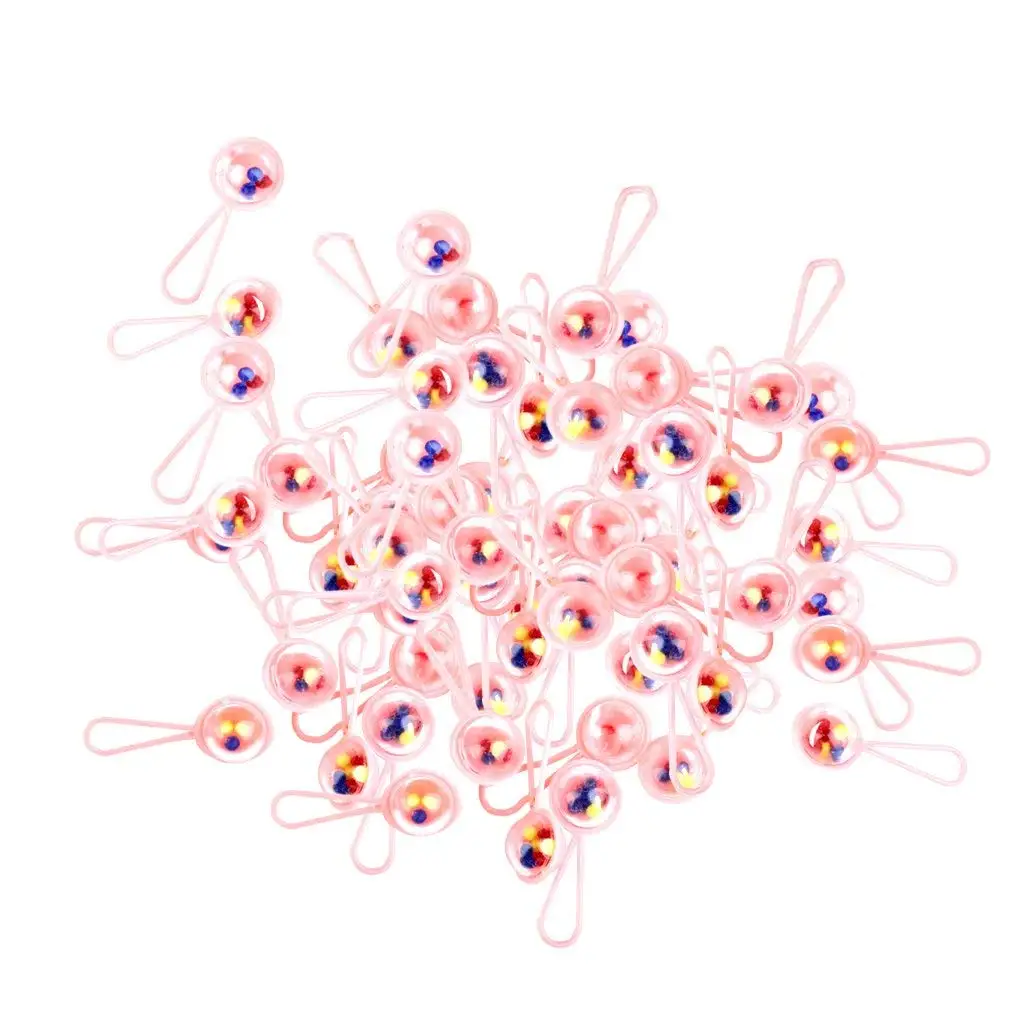 50 шт шикарный душ мини погремушки многоразового использования Пластиковые