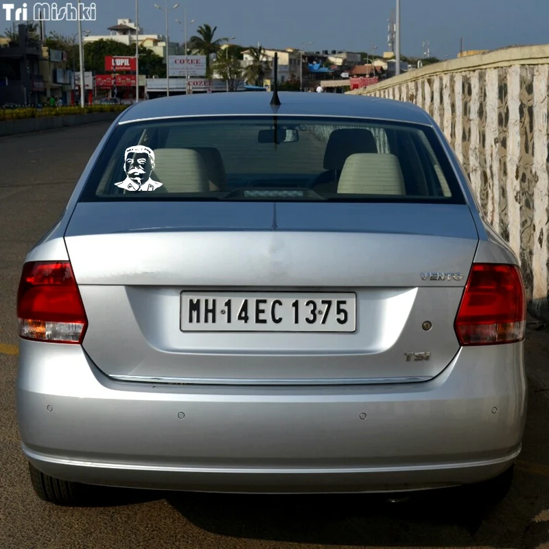 Tri Mishki HZX375# 15*13см сталин лидер ссср виниловые наклейки на авто наклейка для авто на заднее стекло