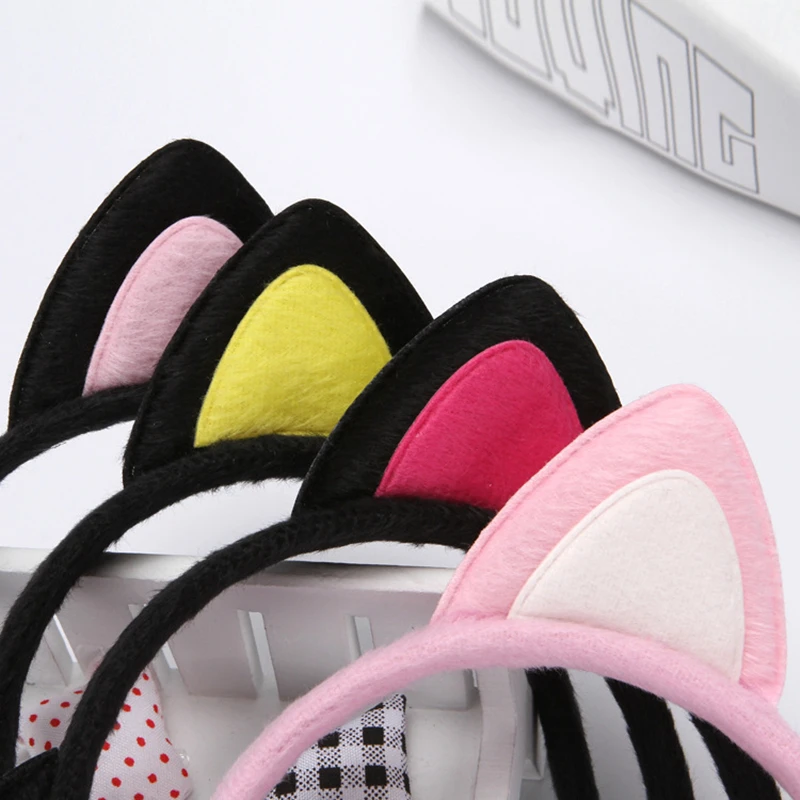 New Cat Ears Headband Hairband Festival Hair Bezel Girls Crown Tiara for Women Rhinestone Princess Accessories |