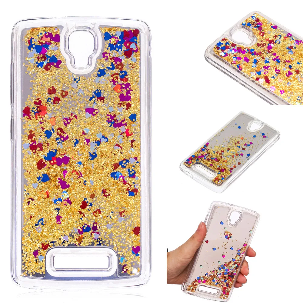 Cover Phone Case For ZTE Blade L5 L 5 / Plus 5.0&quot Dynamic Liquid Quicksand Glitter Mirror Style Back Shell Housing Luxury Bag |