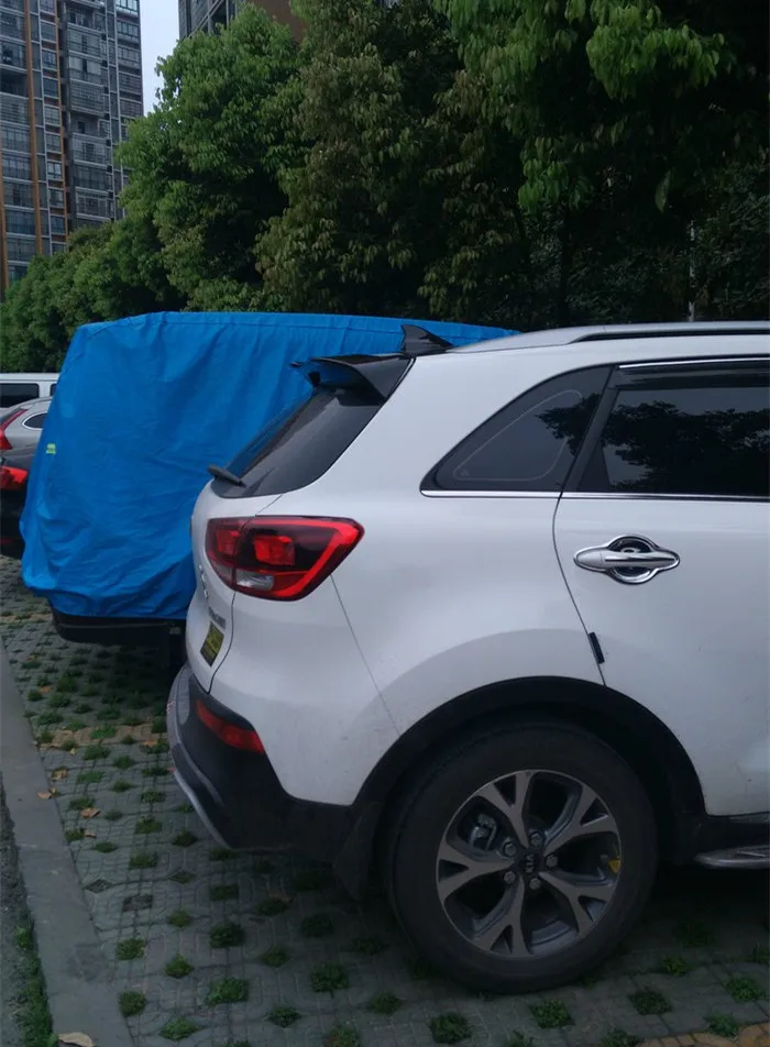 Для Kia kx3 спойлер Высокое качество ABS Материал заднего крыла Праймеры Цвет задний спойлер для KIA kx3 спойлер с огнями