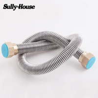 sully house brass stainless steel basintoilet water weaved plumbing hosebathroom heater connect corrugated pipes with wrench