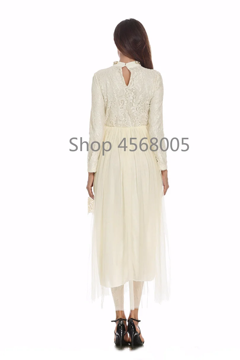 Новая мода Аравия сетки шить Абаи платье с длинным рукавом Ближний Восток