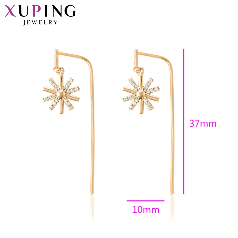 Серьги Xuping Модная бижутерия романтичные женские длинные висячие серьги оптовая