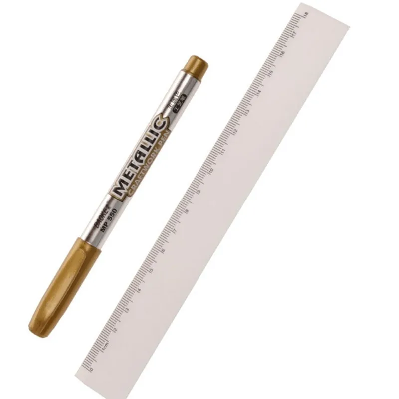 1 PCS 1.5mm Creative Paint Pen Metallic Color Technology Gold And Silver Up Student Supplies Marker Craftwork | Канцтовары для