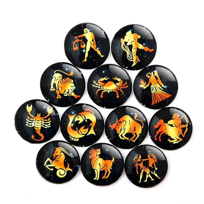 Смешанный драгоценный камень кнопки двенадцати созвездий ювелирные изделия