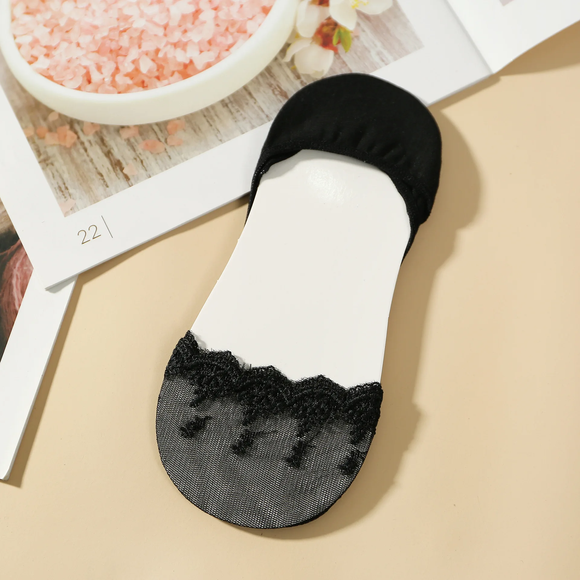 3 пар/упак. кружевные носки тапочки невидимые лодочки женские летние короткие