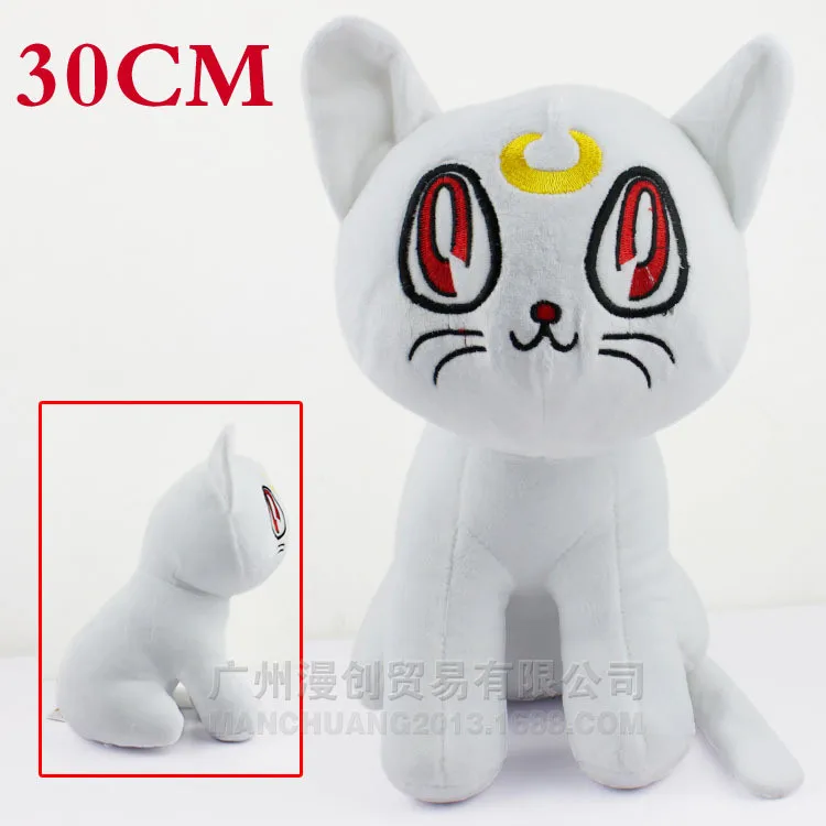 Новые горячие 30 см Сейлор Мун Luna кошка плюшевой Игрушечные лошадки Мягкая кукла Рождество подарок
