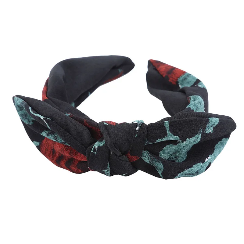 Женская повязка на голову с широкими полями в корейском ретро стиле цветочным