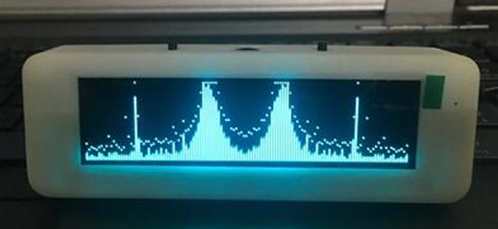 DYKB " дюймовый OLED музыкальный анализатор спектра MP3 автомобильный усилитель аудио индикатор уровня ритм VU метр w clcok температура - Цвет: Синий