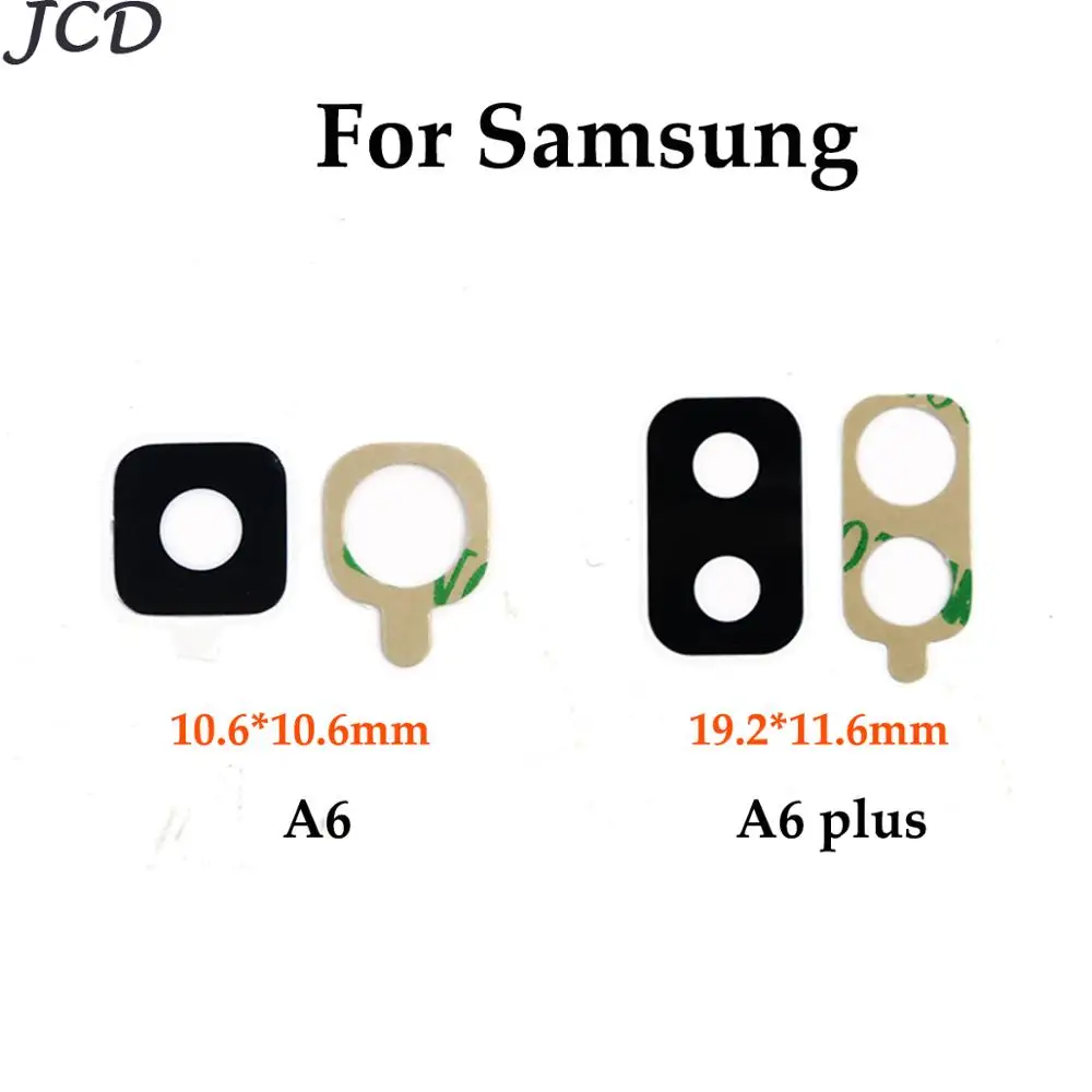 

JCD 2pcs/lot Back Rear Camera Glass Lens Cover Replacement glass for Samsung Galaxy A6 A6 plus + A600 A605 A600F A605F