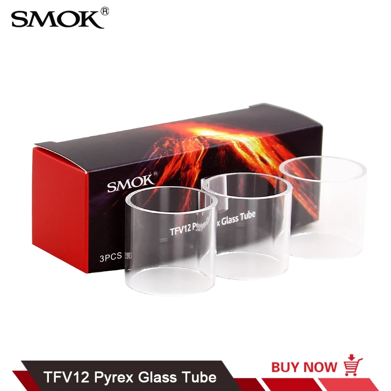 Запасное стеклянное трубочное стекло и уплотнительное кольцо O-образного сечения для бака TFV8 X-Baby TFV12 Big Baby от SMOK, оригинал, 3 шт. в наборе, с силиконовым покрытием.