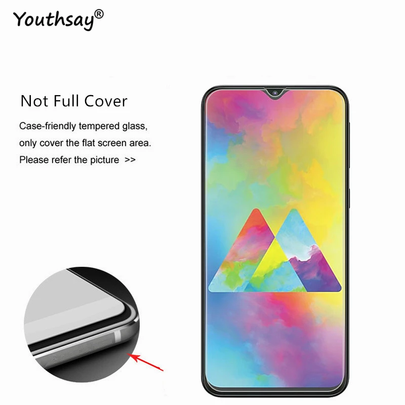 2 protectores de pantalla de cristal templado para Samsung Galaxy M20, cristal templado para Samsung Galaxy M20, pel&iacute;cula de 6,3"-2